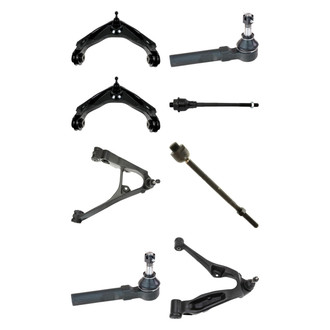 TRQ® - Front Lower and Upper Control Arm with Ball Joint and Tie Rod End Kit