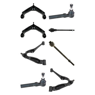 TRQ® - Front Lower and Upper Control Arm with Ball Joint and Tie Rod End Kit