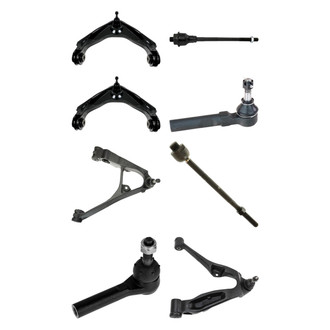 TRQ® - Front Lower and Upper Control Arm with Ball Joint and Tie Rod End Kit
