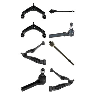 TRQ® - Front Lower and Upper Control Arm with Ball Joint and Tie Rod End Kit