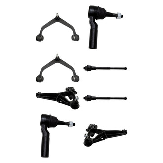 TRQ® - Front Lower and Upper Control Arm with Ball Joint and Tie Rod End Kit