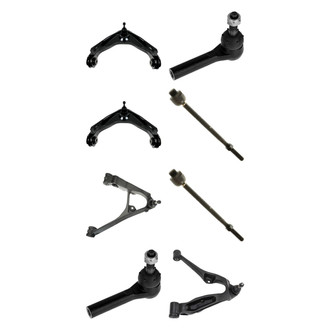 TRQ® - Front Lower and Upper Control Arm with Ball Joint and Tie Rod End Kit