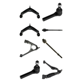 TRQ® - Front Lower and Upper Control Arm with Ball Joint and Tie Rod End Kit