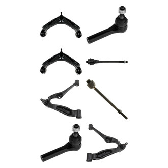 TRQ® - Front Lower and Upper Control Arm with Ball Joint and Tie Rod End Kit