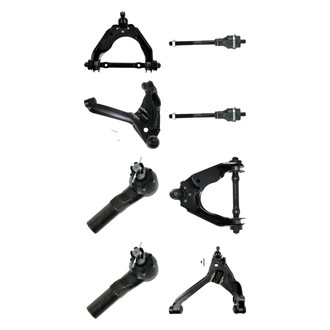 TRQ® - Front Lower and Upper Control Arm with Ball Joint and Tie Rod End Kit