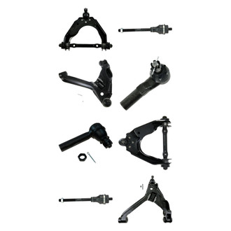 TRQ® - Front Lower and Upper Control Arm with Ball Joint and Tie Rod End Kit