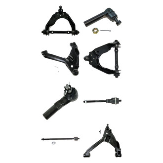 TRQ® - Front Lower and Upper Control Arm with Ball Joint and Tie Rod End Kit