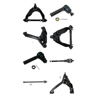 TRQ® - Front Lower and Upper Control Arm with Ball Joint and Tie Rod End Kit