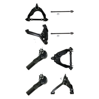 TRQ® - Front Lower and Upper Control Arm with Ball Joint and Tie Rod End Kit