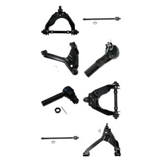 TRQ® - Front Lower and Upper Control Arm with Ball Joint and Tie Rod End Kit