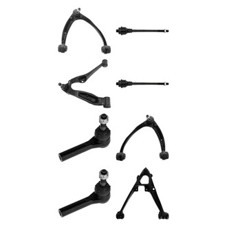 TRQ® - Front Lower and Upper Control Arm with Ball Joint and Tie Rod End Kit