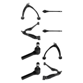TRQ® - Front Lower and Upper Control Arm with Ball Joint and Tie Rod End Kit