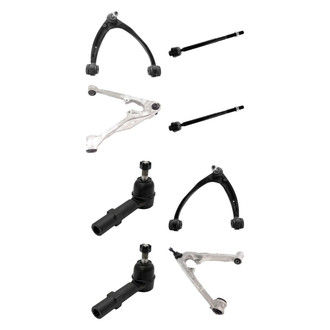 TRQ® - Front Lower and Upper Control Arm with Ball Joint and Tie Rod End Kit