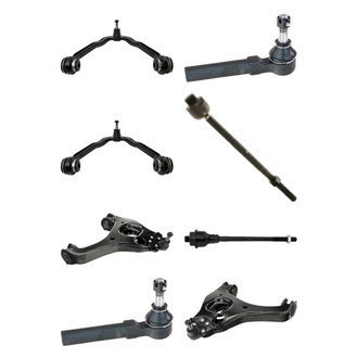 TRQ® - Front Lower and Upper Control Arm with Ball Joint and Tie Rod End Kit