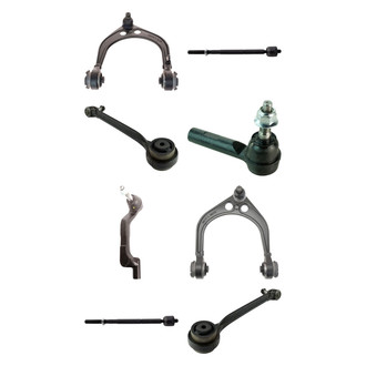 TRQ® - Front Lower and Upper Control Arm with Ball Joint and Tie Rod End Kit