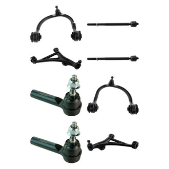 TRQ® - Front Lower and Upper Control Arm with Ball Joint and Tie Rod End Kit
