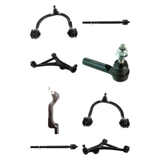 TRQ® - Front Lower and Upper Control Arm with Ball Joint and Tie Rod End Kit