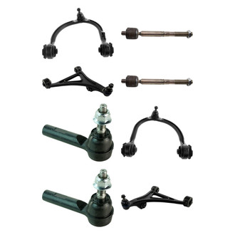 TRQ® - Front Lower and Upper Control Arm with Ball Joint and Tie Rod End Kit