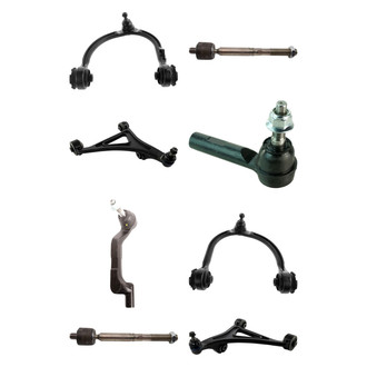 TRQ® - Front Lower and Upper Control Arm with Ball Joint and Tie Rod End Kit