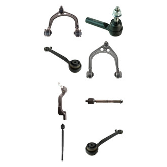 TRQ® - Front Lower and Upper Control Arm with Ball Joint and Tie Rod End Kit