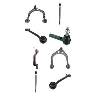 TRQ® - Front Lower and Upper Control Arm with Ball Joint and Tie Rod End Kit
