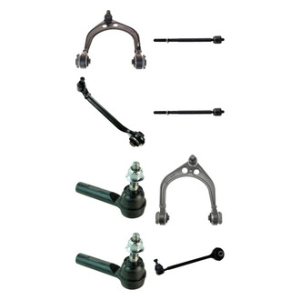TRQ® - Front Lower and Upper Control Arm with Ball Joint and Tie Rod End Kit