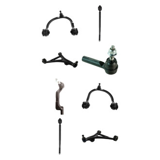 TRQ® - Front Lower and Upper Control Arm with Ball Joint and Tie Rod End Kit