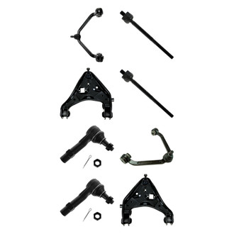 TRQ® - Front Lower and Upper Control Arm with Ball Joint and Tie Rod End Kit