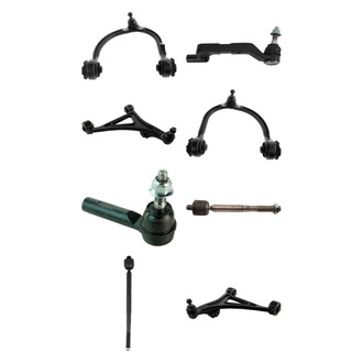TRQ® - Front Lower and Upper Control Arm with Ball Joint and Tie Rod End Kit