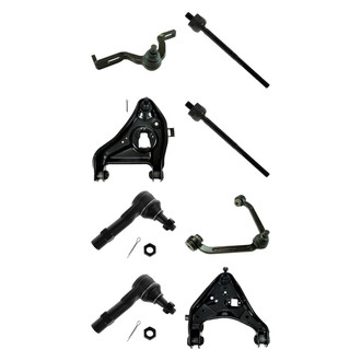 TRQ® - Front Lower and Upper Control Arm with Ball Joint and Tie Rod End Kit