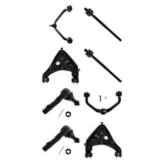 TRQ® - Front Lower and Upper Control Arm with Ball Joint and Tie Rod End Kit
