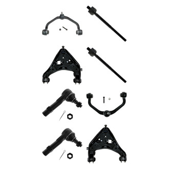 TRQ® - Front Lower and Upper Control Arm with Ball Joint and Tie Rod End Kit