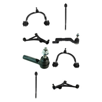 TRQ® - Front Lower and Upper Control Arm with Ball Joint and Tie Rod End Kit