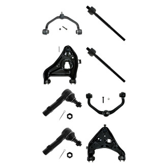 TRQ® - Front Lower and Upper Control Arm with Ball Joint and Tie Rod End Kit