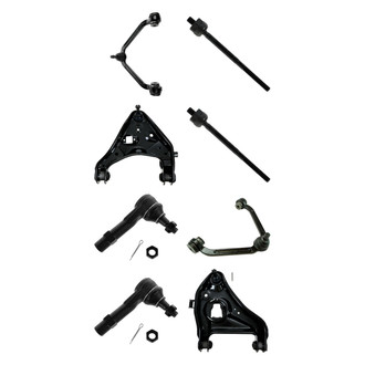 TRQ® - Front Lower and Upper Control Arm with Ball Joint and Tie Rod End Kit