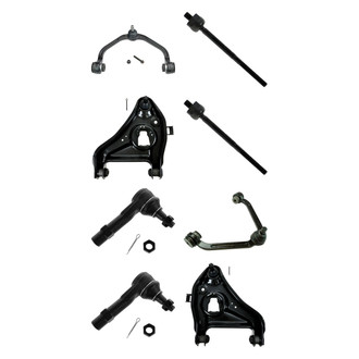 TRQ® - Front Lower and Upper Control Arm with Ball Joint and Tie Rod End Kit