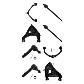 TRQ® - Front Lower and Upper Control Arm with Ball Joint and Tie Rod End Kit