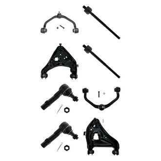 TRQ® - Front Lower and Upper Control Arm with Ball Joint and Tie Rod End Kit