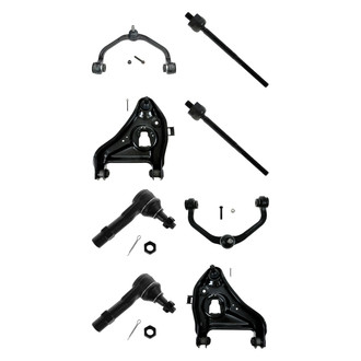 TRQ® - Front Lower and Upper Control Arm with Ball Joint and Tie Rod End Kit