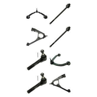 TRQ® - Front Lower and Upper Control Arm with Ball Joint and Tie Rod End Kit