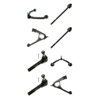 TRQ® - Front Lower and Upper Control Arm with Ball Joint and Tie Rod End Kit