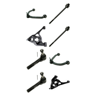 TRQ® - Front Lower and Upper Control Arm with Ball Joint and Tie Rod End Kit