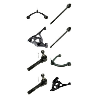 TRQ® - Front Lower and Upper Control Arm with Ball Joint and Tie Rod End Kit