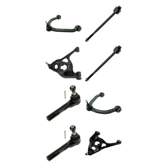 TRQ® - Front Lower and Upper Control Arm with Ball Joint and Tie Rod End Kit