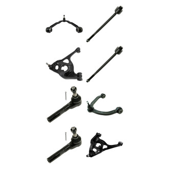 TRQ® - Front Lower and Upper Control Arm with Ball Joint and Tie Rod End Kit
