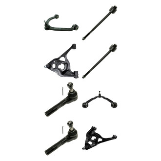 TRQ® - Front Lower and Upper Control Arm with Ball Joint and Tie Rod End Kit