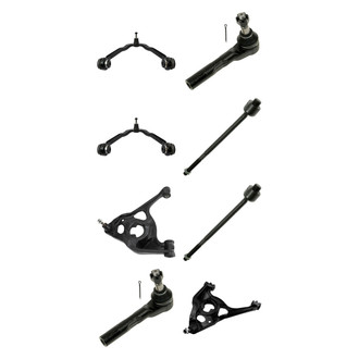 TRQ® - Front Lower and Upper Control Arm with Ball Joint and Tie Rod End Kit