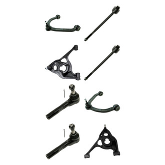 TRQ® - Front Lower and Upper Control Arm with Ball Joint and Tie Rod End Kit