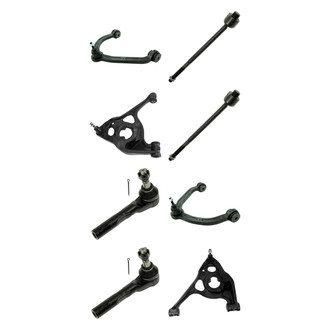 TRQ® - Front Lower and Upper Control Arm with Ball Joint and Tie Rod End Kit
