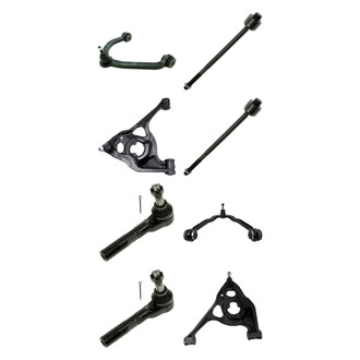 TRQ® - Front Lower and Upper Control Arm with Ball Joint and Tie Rod End Kit